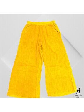 Rowie The Label ROWIE Carlo gaucho pants Mustard Yellow Rayon  M Wide Leg Pants